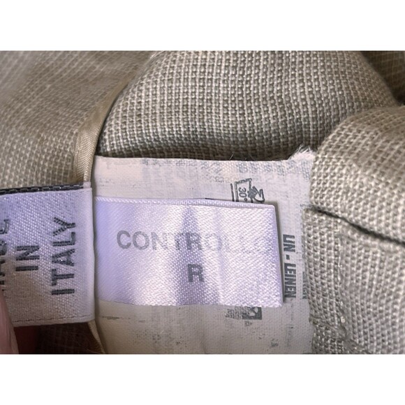 Gunex Pants Tan Linen Wide Leg Size 8 Belt Loop Pockets See Through - Picture 5 of 12